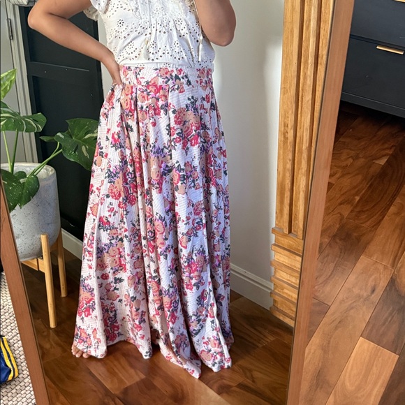 Myra Reynu Taandon Floral Lined Maxi Skirt. Size 10 - Picture 11 of 12